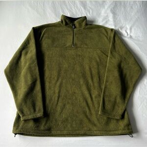 Olive Green Zip-Up Sweater